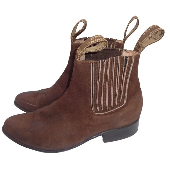 Vince Camuto Leather Sz 4 Womens Block Heel Ankle Booties - Picture 1 of 9